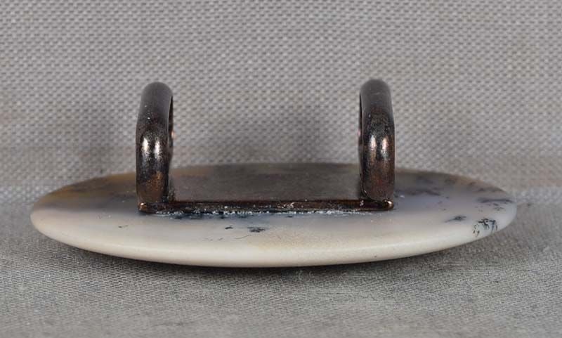 Moss agate OBIDOME netsuke TREES in mist - 2