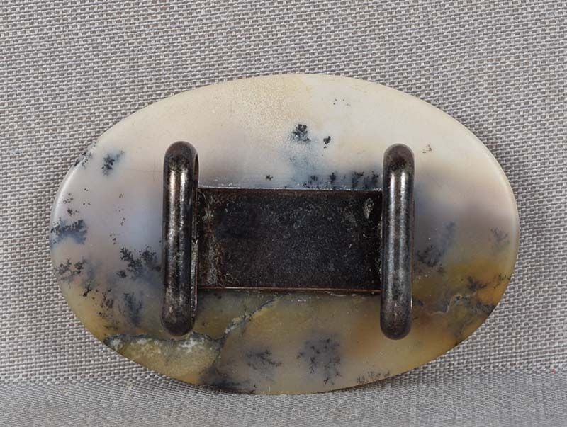 Moss agate OBIDOME netsuke TREES in mist - 3