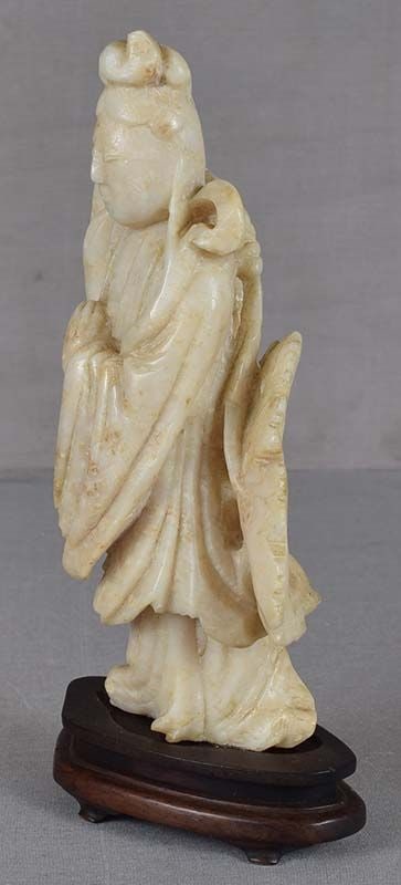 19c Chinese SOAPSTONE FIGURE GYANYIN - 4