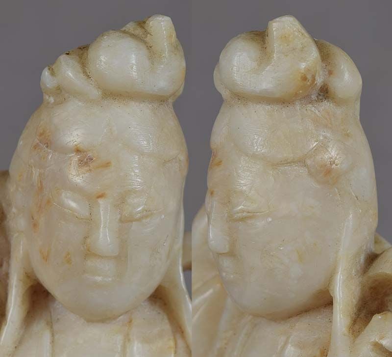 19c Chinese SOAPSTONE FIGURE GYANYIN - 5