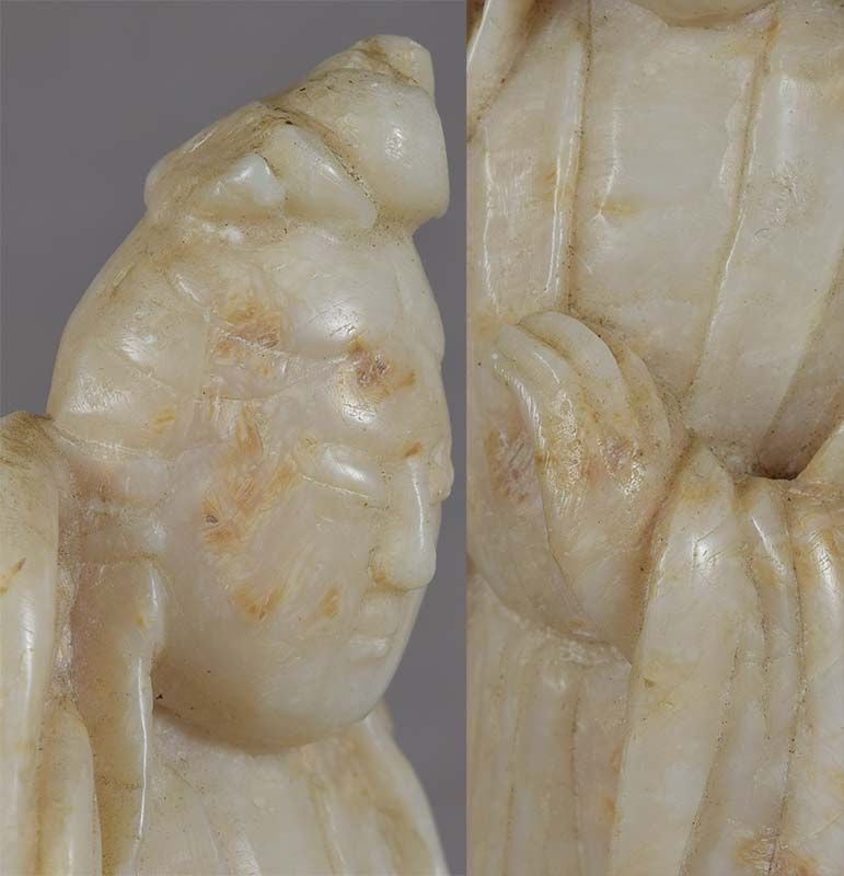 19c Chinese SOAPSTONE FIGURE GYANYIN - 6