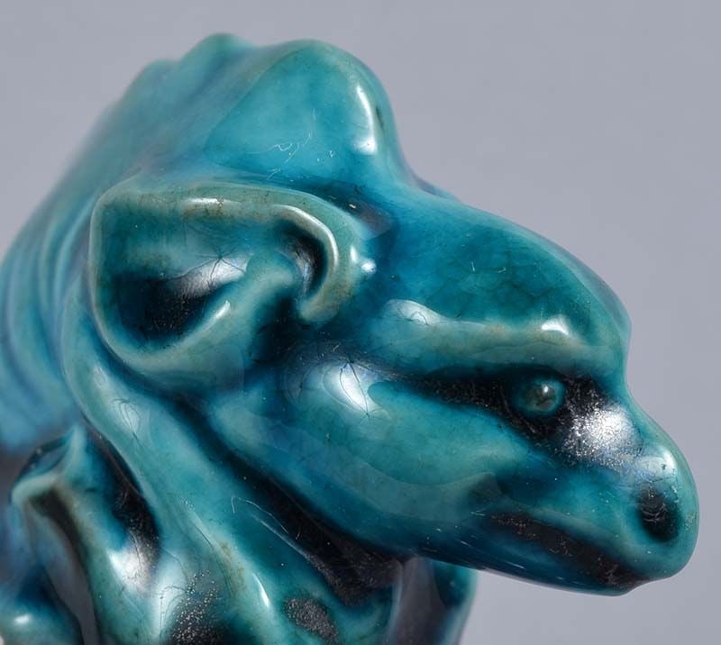 19c Chinese porcelain sculpture MYTHICAL BEAST - 5