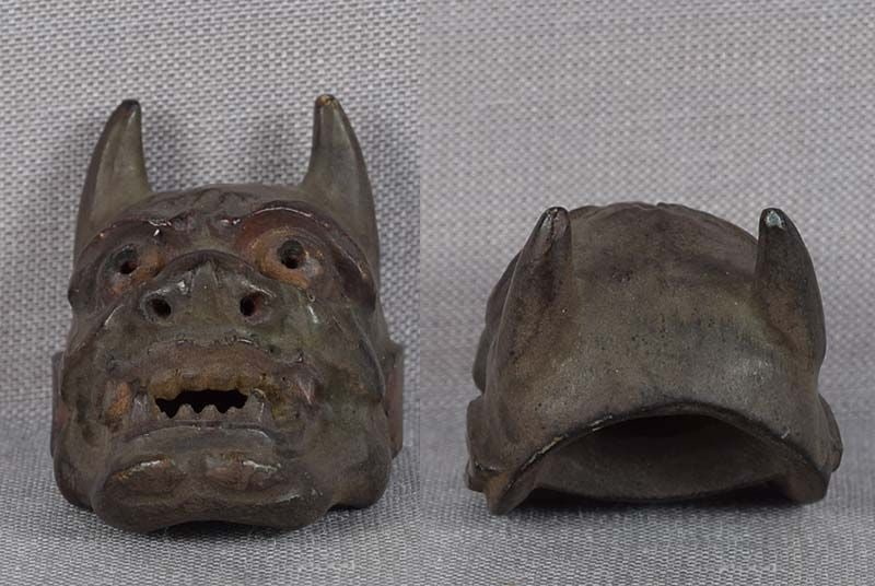 19c netsuke MASK DEMON HANNYA by RYUUN - 5