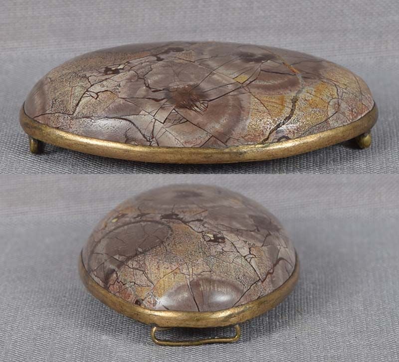 Vintage OBIDOME netsuke STARBURST JASPER - 3