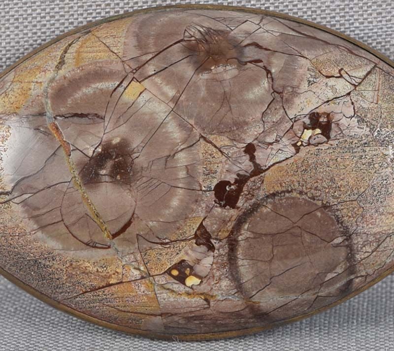 Vintage OBIDOME netsuke STARBURST JASPER - 4