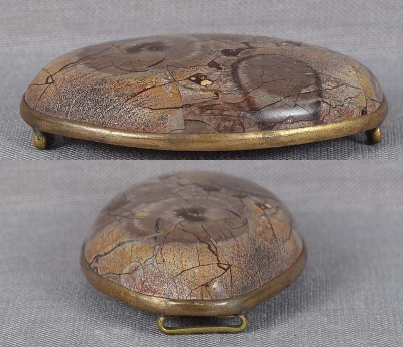 Vintage OBIDOME netsuke STARBURST JASPER - 5