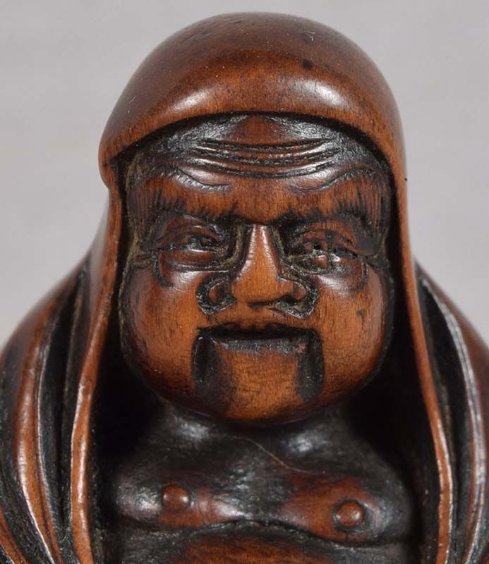 19c netsuke DARUMA by Hara SHUMIN - 3