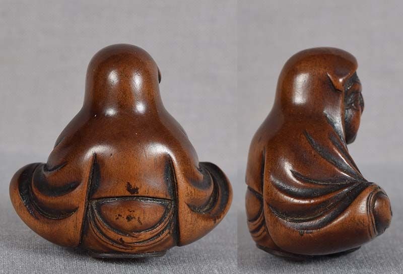 19c netsuke DARUMA by Hara SHUMIN - 4