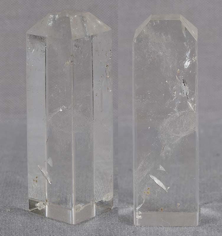 19c Chinese scholar ROCK CRYSTAL SEAL BLANK - 4