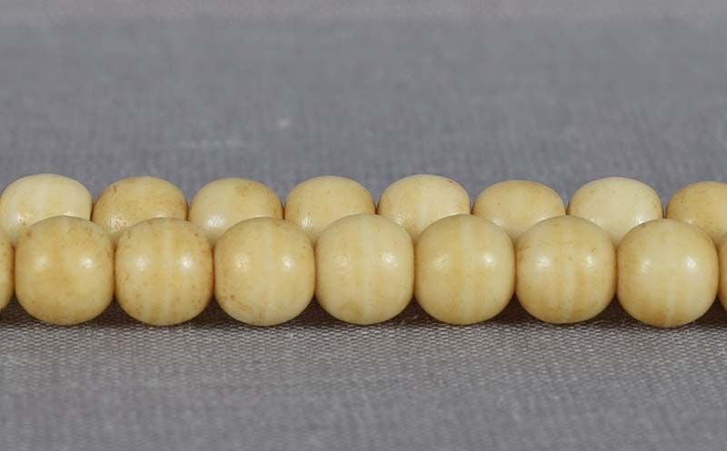 19c Chinese bone & jadeite BUDDHIST ROSARY mala - 6