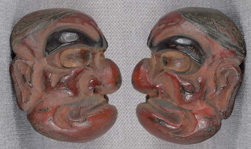 19c netsuke MASK CHU-BESHIMI by RYUUN - 2