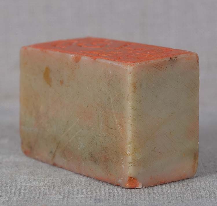 19c Chinese scholar SOAPSTONE DOUBLE SEAL - 4