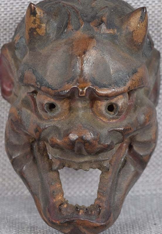 19c netsuke MASK DEMON HANNYA by RYUUN - 4