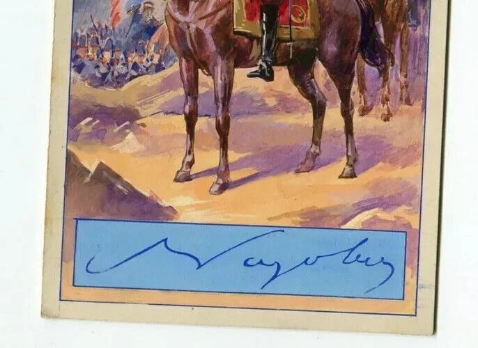 Vintage Drawing Gouache Napoleon III at the Solferino Battle 1859 - 7
