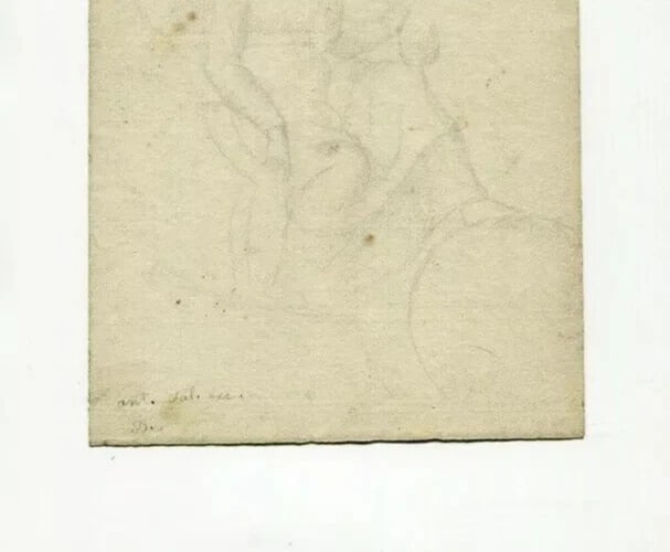 19th century Religion Mythological Women - Antique Pencil Drawing - 7