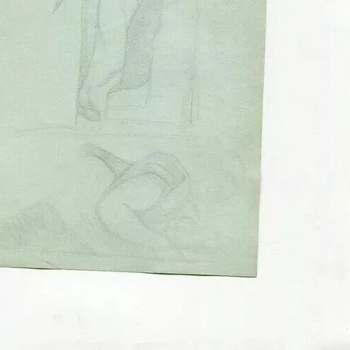 19th century Sainte Religious Woman - Drawing Antique Pencil - 7
