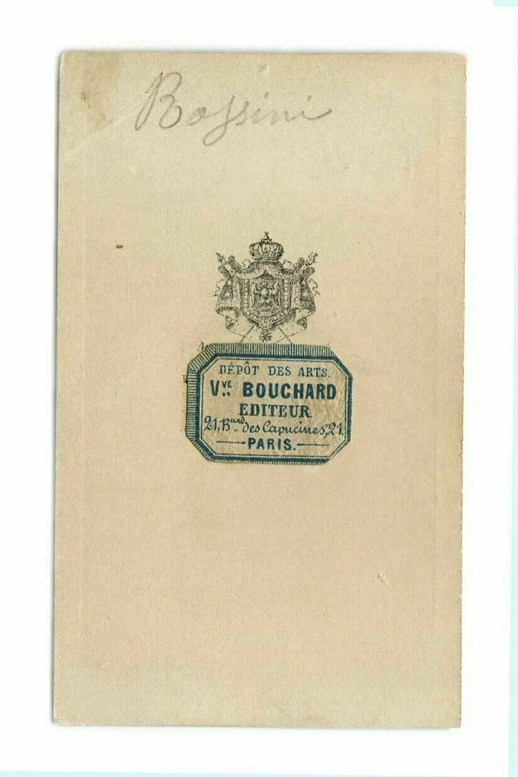 CDV Photo – Composer Gioachino Rossini – Mayer & Pierson Albumen c.1865 - 7