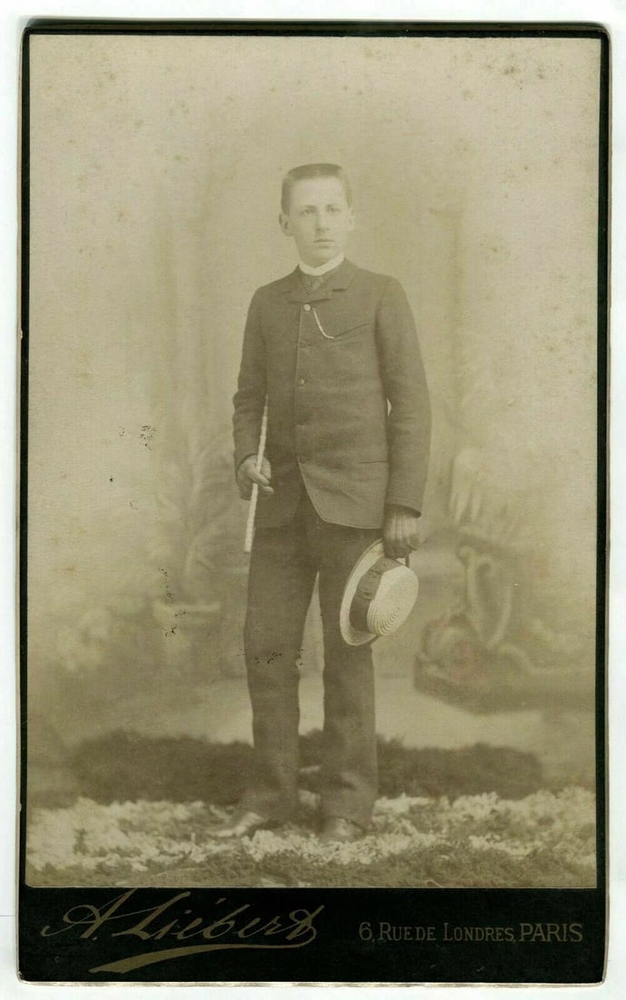 Cabinet Card Vintage Photographs A.LIEBERT - Paul de Bonrepos c. 1870: Title: Cabinet Card Vintage Photographs A.LIEBERT - Paul de Bonrepos c. 1870 Description: Albumen print mounted on a cabinet card Card size: 22 x 13.5 cm Image size: 19.4 x 13 cm Reserve: $45.00 S