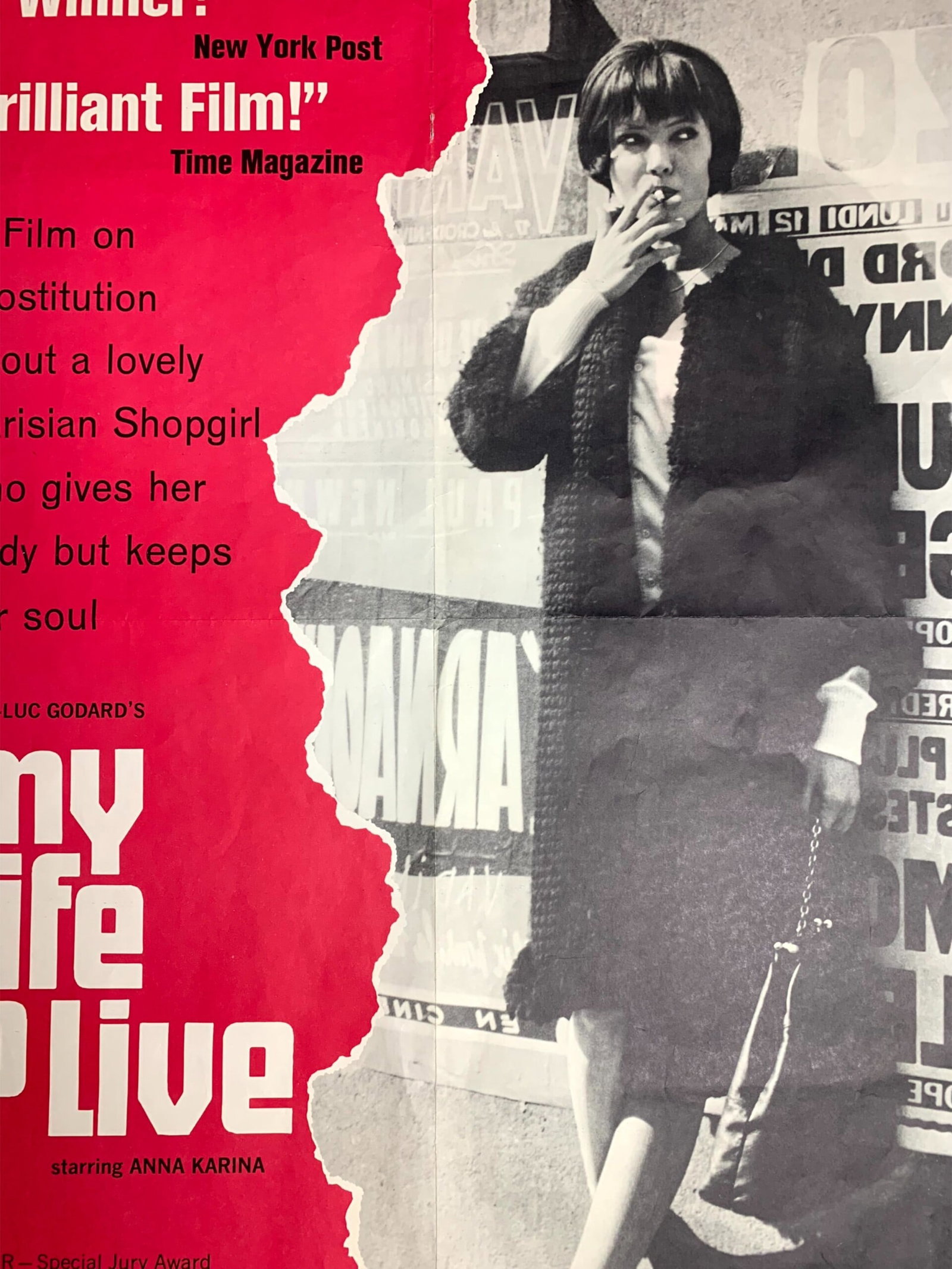 My Life To Live - Dir. Jean Luc Goddard (1962) US One Sheet Movie Poster - 3