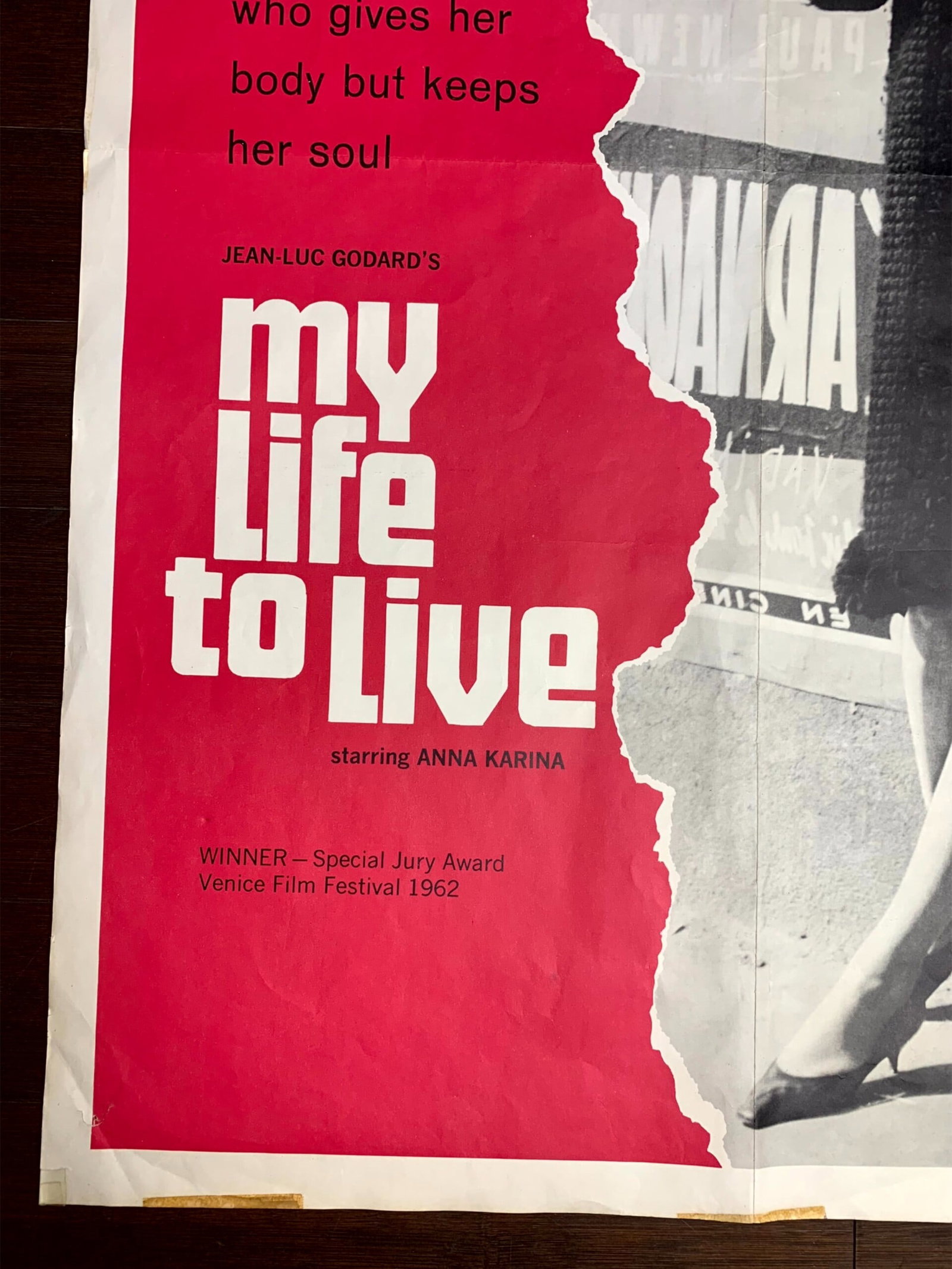 My Life To Live - Dir. Jean Luc Goddard (1962) US One Sheet Movie Poster - 4