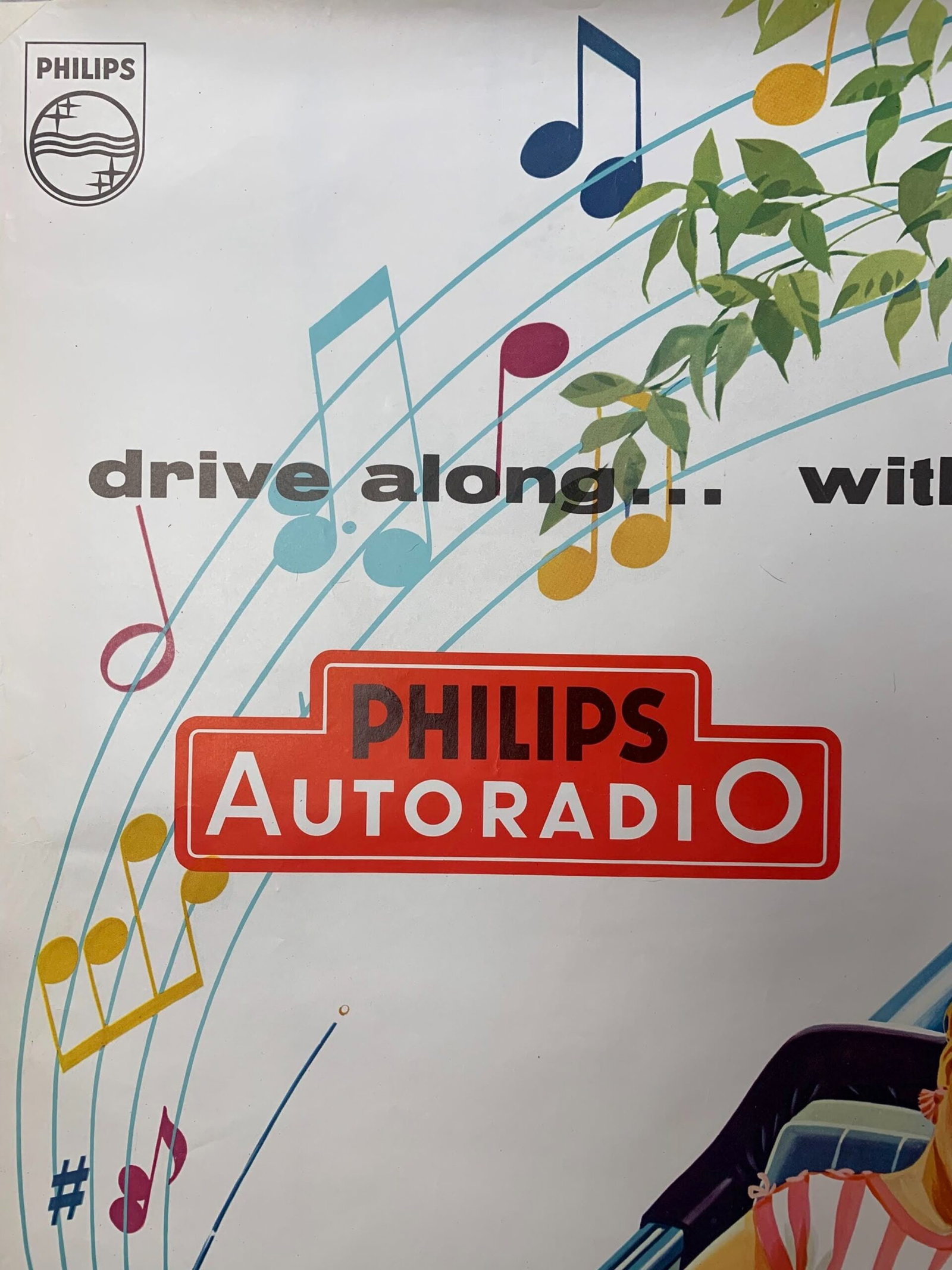 Philips Autoradio Car Radio - Art By Willy Pot (1960) 23.5x31.5 US Advertising Poster - 4