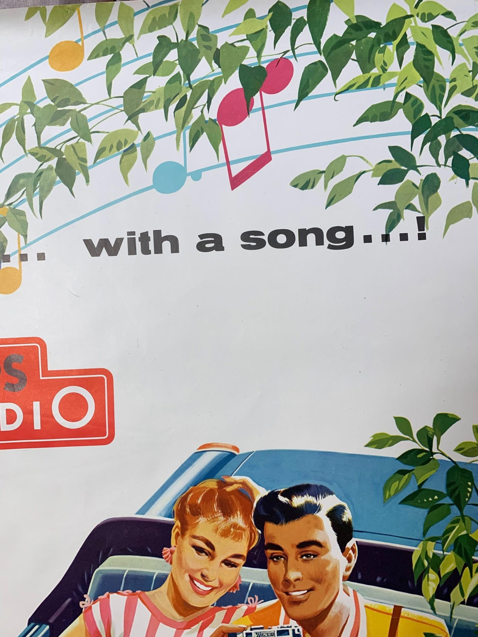 Philips Autoradio Car Radio - Art By Willy Pot (1960) 23.5x31.5 US Advertising Poster - 5