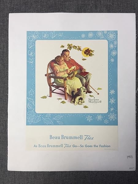 Beau Brummell Ties - Norman Rockwell (1953) 8.25x11 US Advertising Posters LB (x3) - 2
