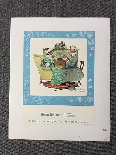 Beau Brummell Ties - Norman Rockwell (1953) 8.25x11 US Advertising Posters LB (x3) - 3