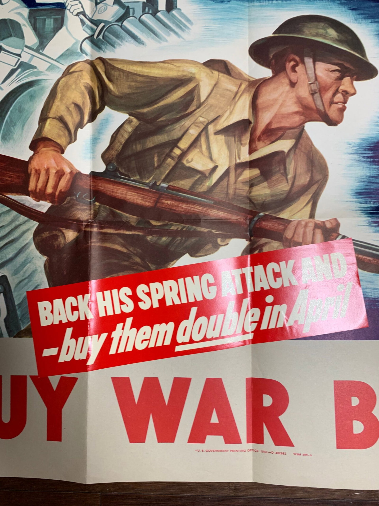 Let's All Fight - US War Bond Poster (1942) 22x28US WWII Advertising Poster - 4