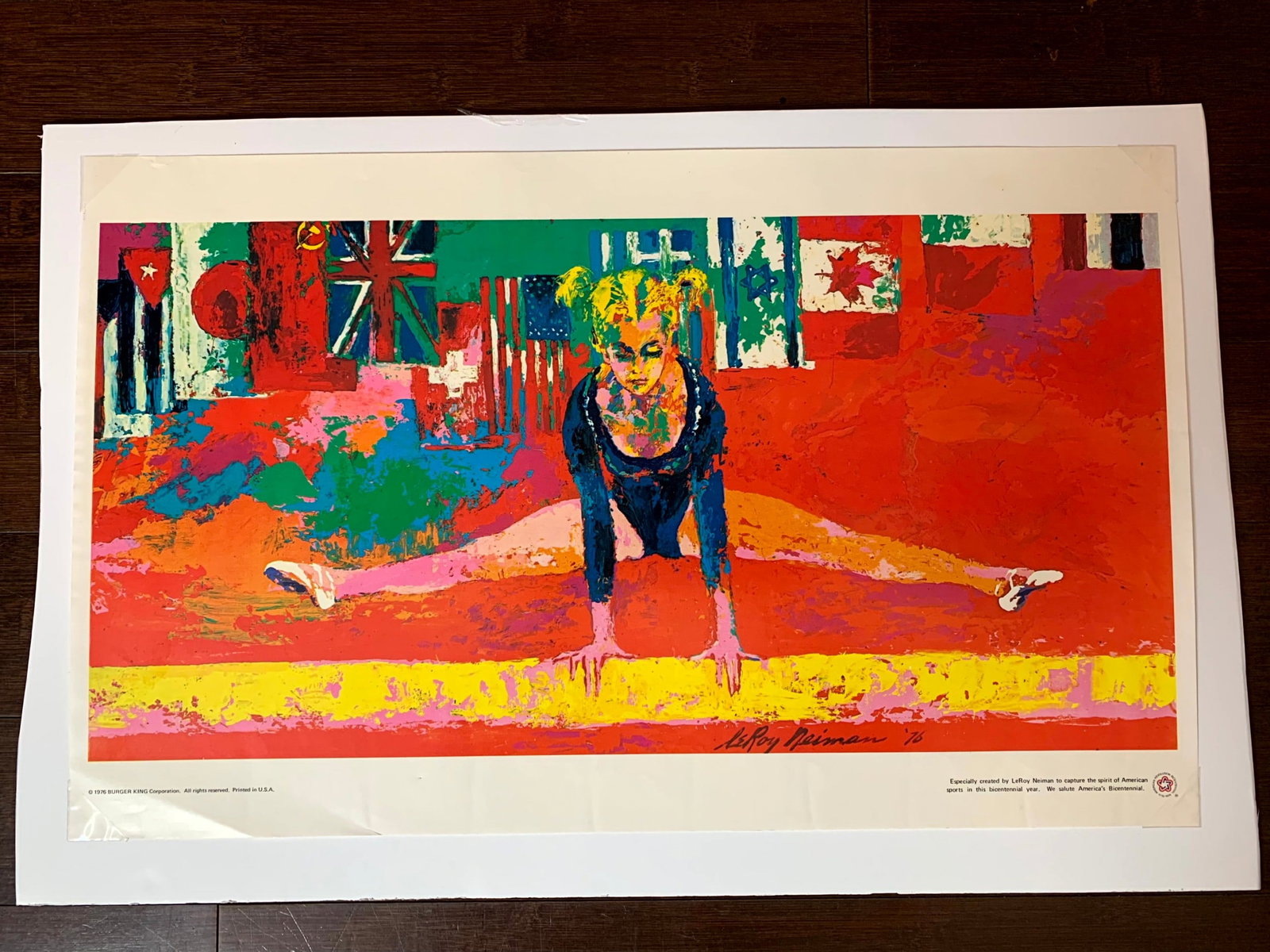 The 1976 Olympics Montreal - Art By Leroy Neiman 14x22.75 US Gymnastics Poster 1: Title: The 1976 Olympics Montreal - Art By Leroy Neiman 14x22.75 US Gymnastics Poster 1 Description: The 1976 Olympics Montreal - Art By Leroy Neiman 14x22.75 US Gymnastics Poster 1 Please refer to