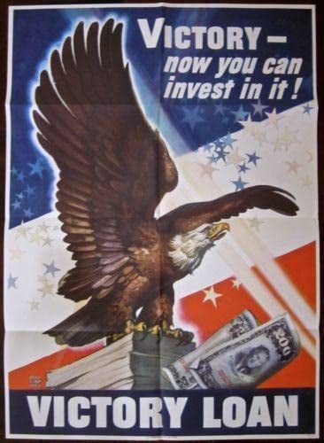 Victory-now You Can Invest In It! (1945) WWII Poster - Bald Eagle!: Title: Victory-now You Can Invest In It! (1945) WWII Poster - Bald Eagle! Description: Victory-now You Can Invest In It! (1945) WWII Poster - Bald Eagle! Please refer to the attached photos to determi