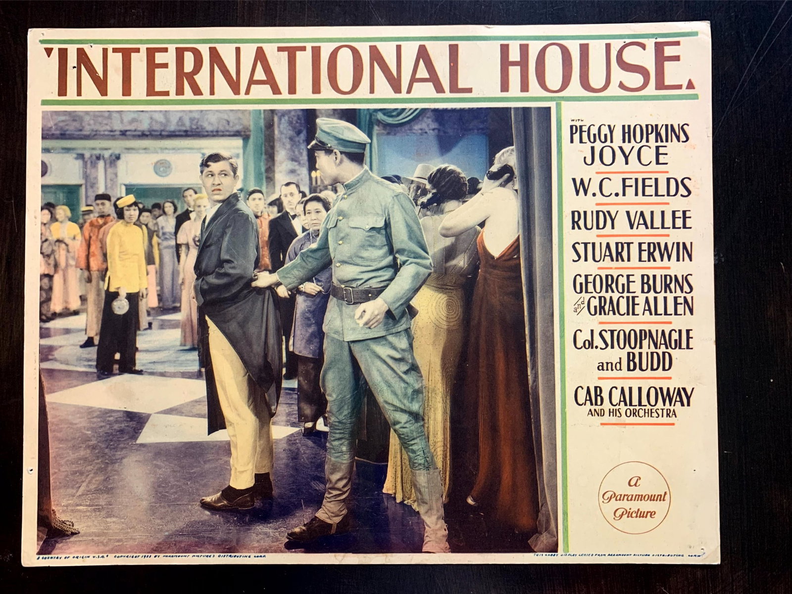International House - W.C. Fields (1933) US Lobby Card Movie Poster (1 of 3)