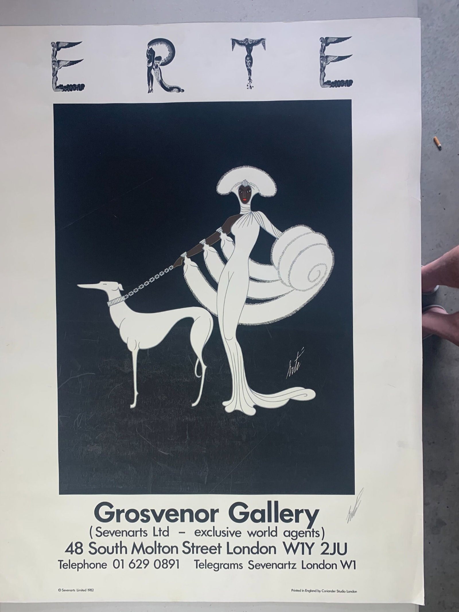 Erte - Grosvenor Gallery (1982) 23.5x31.75 UK Signed Gallery Poster - 2