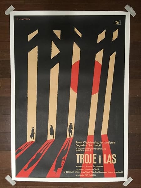 Troje I Las - Three & The Forest - Art By Janowski Witold (1963) 22.75x33.375 Polish Movie Poster LB - 2