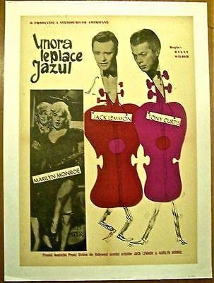 Some Like It Hot (1959) LB Romanian 1 SH Billy Wilder Marilyn Monroe Lemmon Curtis! (1 of 1)