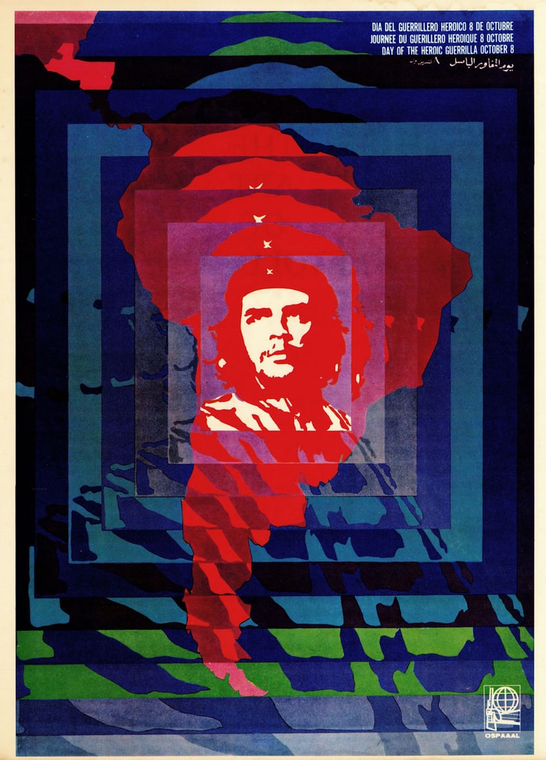 Día del Guerrillero Heroico. Che Guevara. Cuban propaganda poster. OSPAAAL 1968 (1 of 1)