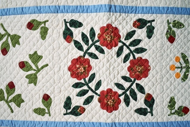 Album Wedding Applique Quilt, Signed & Dated - 12