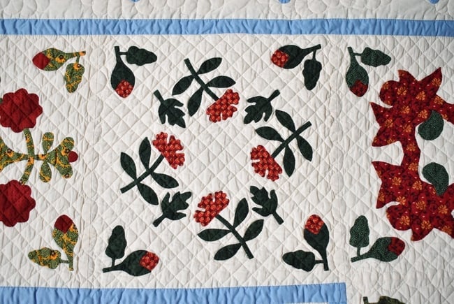 Album Wedding Applique Quilt, Signed & Dated - 15