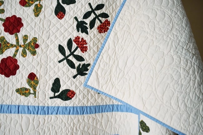 Album Wedding Applique Quilt, Signed & Dated - 17