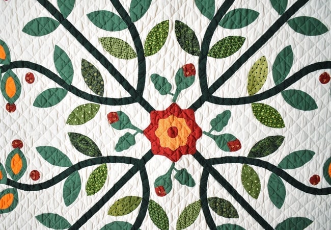 Album Wedding Applique Quilt, Signed & Dated - 3