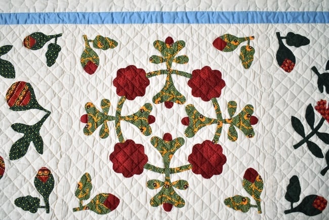 Album Wedding Applique Quilt, Signed & Dated - 4