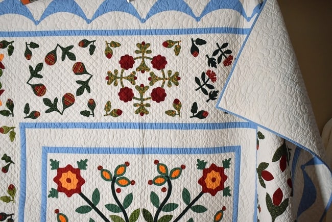 Album Wedding Applique Quilt, Signed & Dated - 6