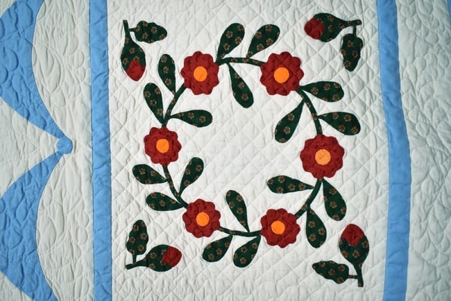 Album Wedding Applique Quilt, Signed & Dated - 9
