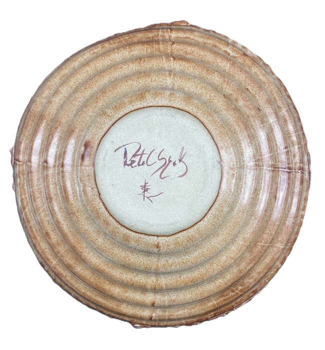 Studio Art Pottery Bowl Signed 11.5" - 3