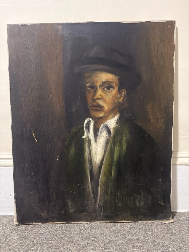 Vintage Black Americana African American Man Oil On Canvas Painting: It measures 29 3/4" x 24" and is signed lindley 1977. It is in good condition and is being sold as is Shipping: Domestic: Flat-rate of $50.00 to anywhere within the contiguous U.S. International: Fore