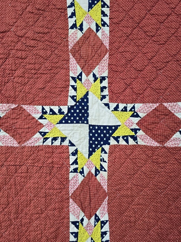 New York State feathered star quilt - 3