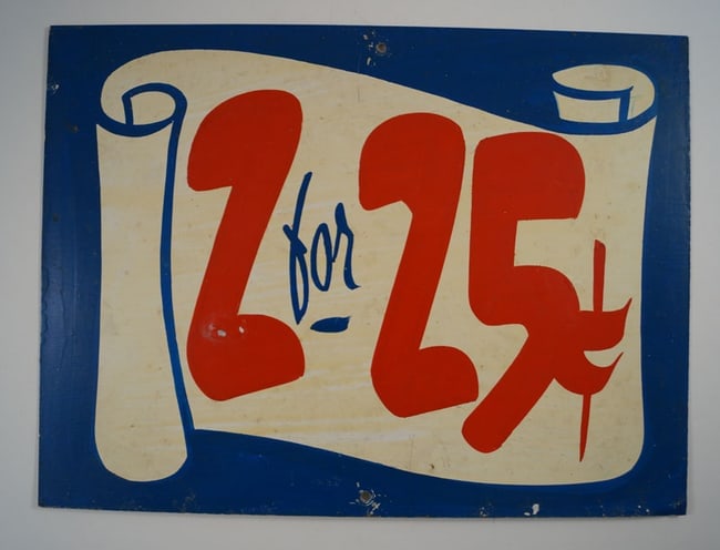 Soda Fountain Tin Trade Sign Country Store (1 of 2)