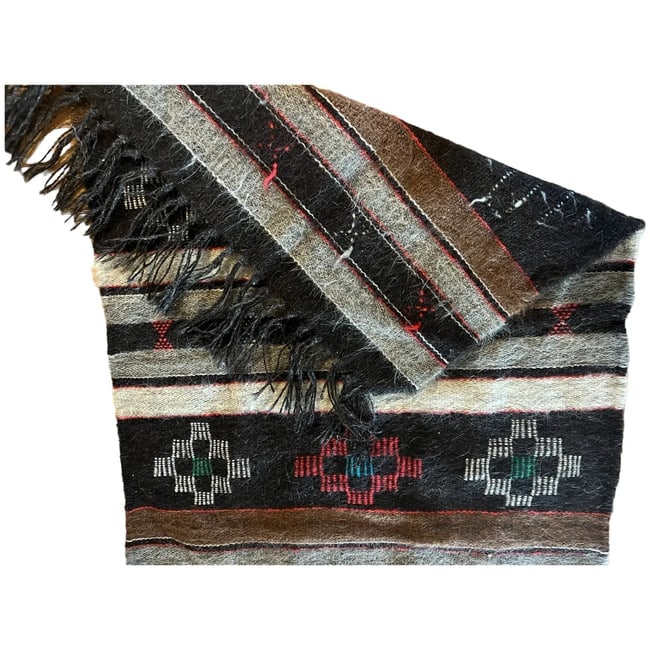 Vintage Native Handwoven Wool Rug/Throw - 2