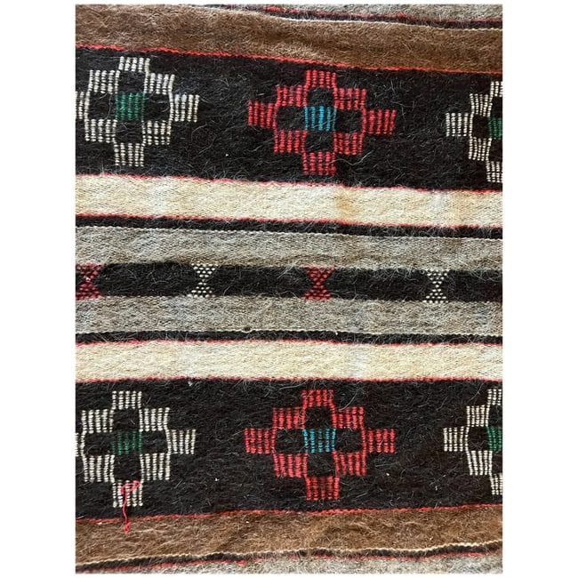 Vintage Native Handwoven Wool Rug/Throw - 7
