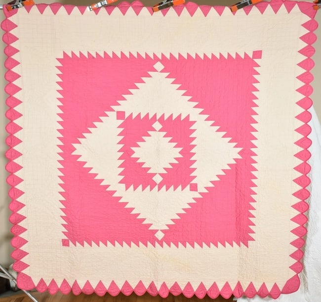1930's Sawtooth Diamond in a Square Quilt (1 of 8)